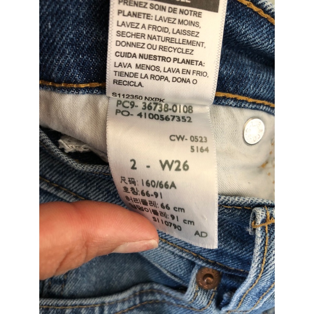 Levi's Signature Women's Heritage Boyfriend Jeans Blue Patchwork‎ Cuffed W29/L25 - Picture 5 of 16